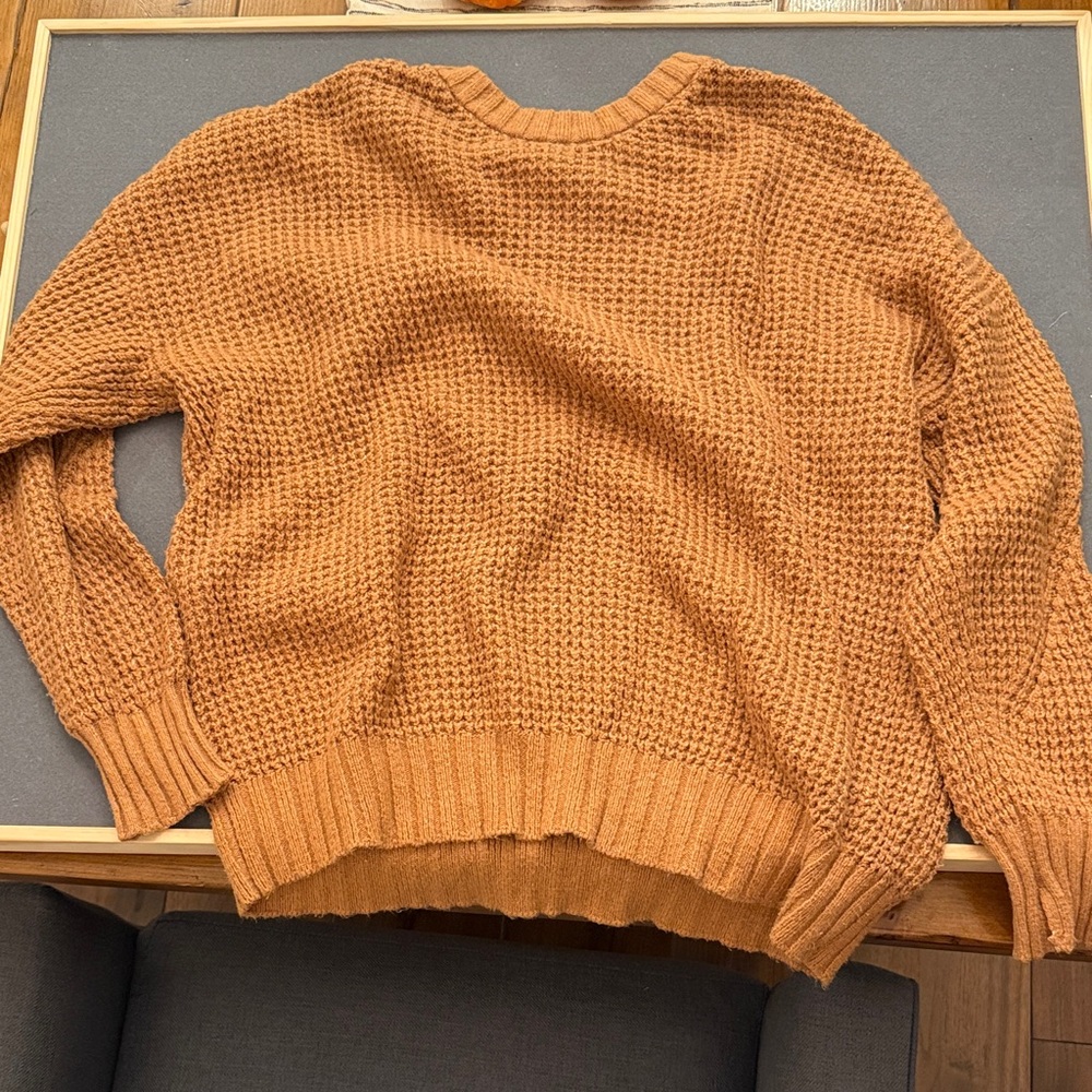 Warm Knit Women's American Eagle Sweater - Burnt Orange